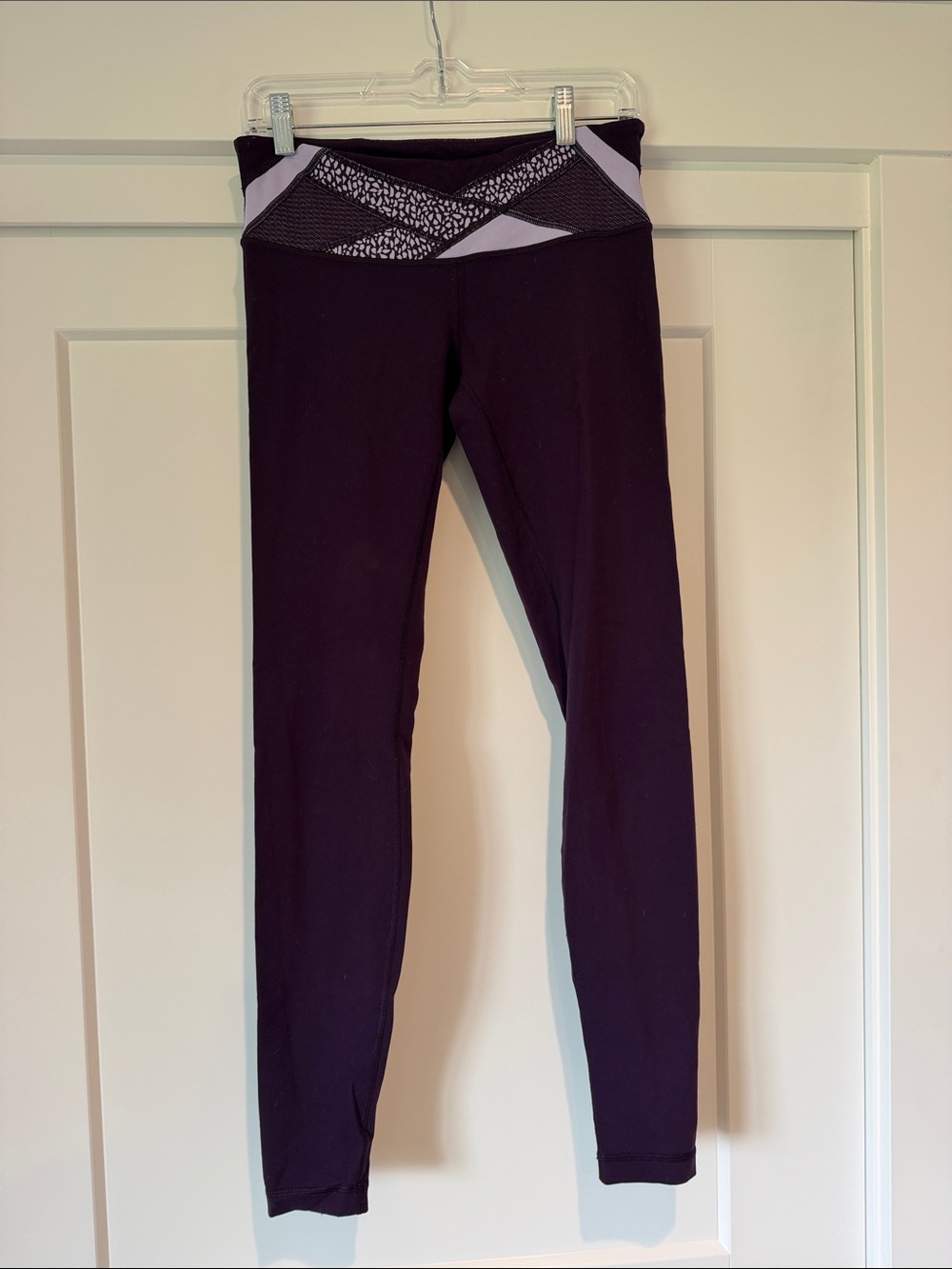 lululemon athletica Purple Women's Track Leggings with Patterned Waistband